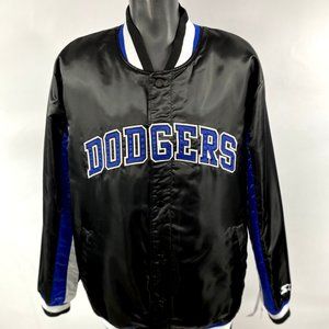 LOS ANGELES DODGERS STARTER MLB Snap Down Jacket BLACK 2X